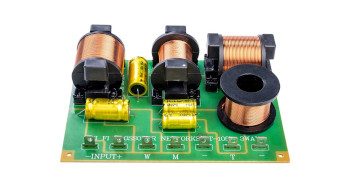 A crossover circuit board designed for audio channeling.