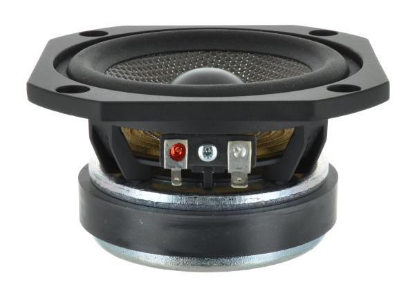 The carbon fiber cone, 4 inch mid-bass woofer for high end-systems from Bold North Audio.